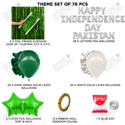 Happy Independence Day Pakistan Foil Letters Theme Collection
