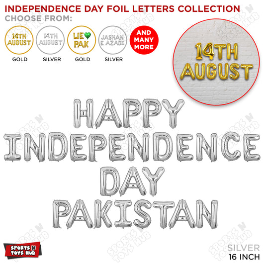 Happy Independence Day Pakistan Foil Letters Balloon