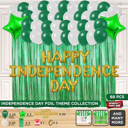 Happy Independence Day Foil Letters Theme Collection