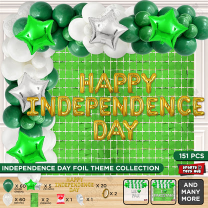 Happy Independence Day Foil Letters Theme Collection
