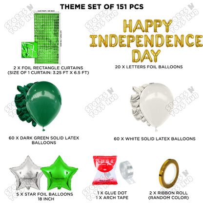 Happy Independence Day Foil Letters Theme Collection