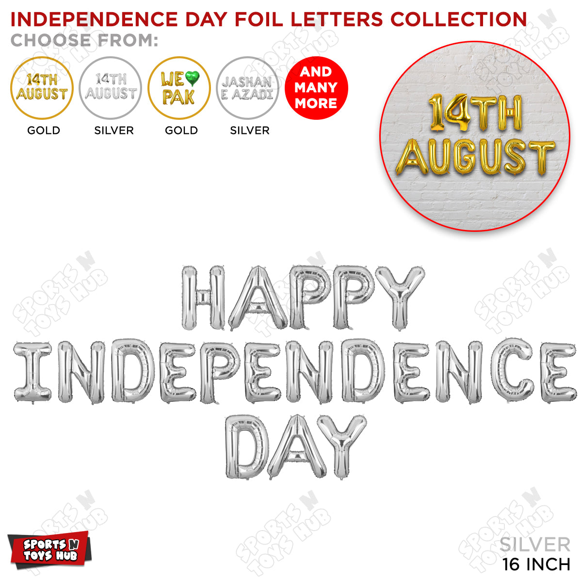 Happy Independence Day Foil Letters Balloon