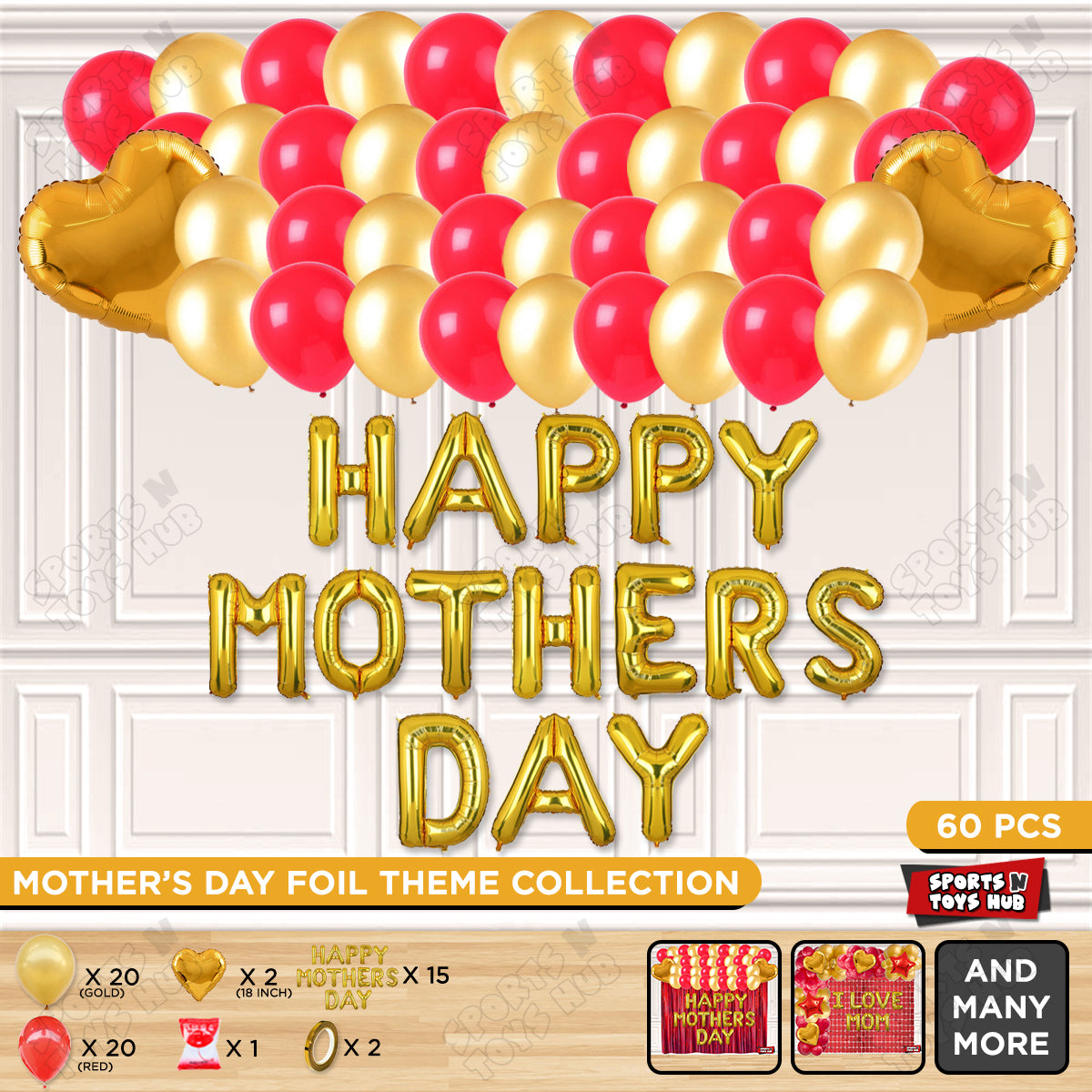 Happy Mothers Day Foil Letter Garland Theme Collection