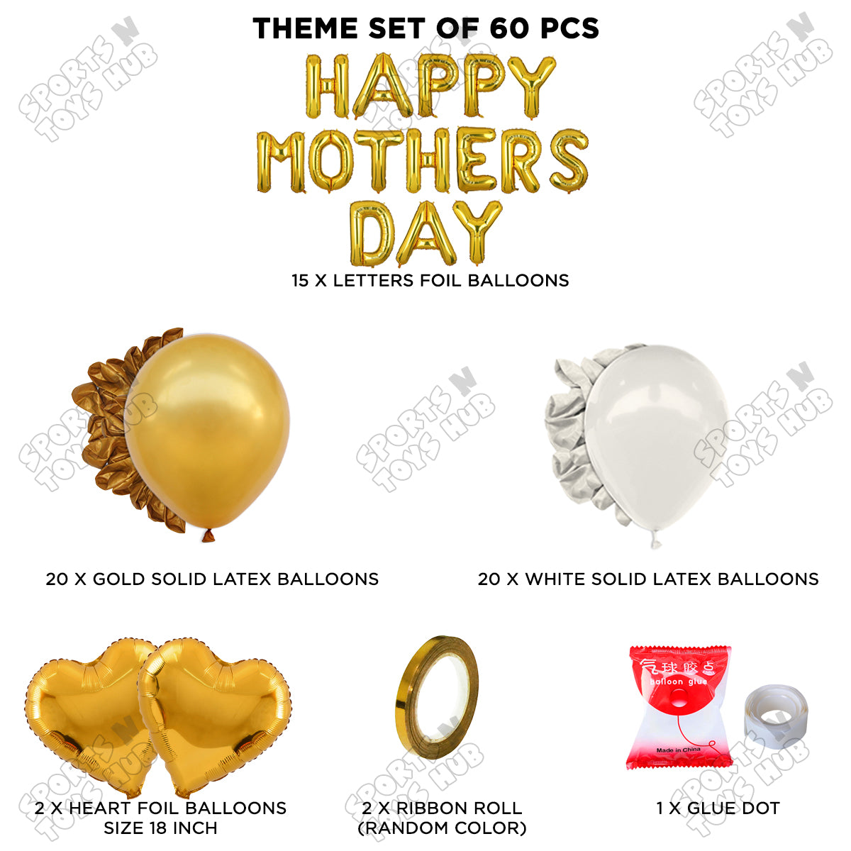 Happy Mothers Day Foil Letter Garland Theme Collection