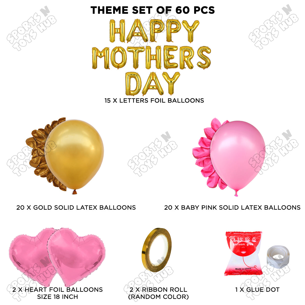 Happy Mothers Day Foil Letter Garland Theme Collection