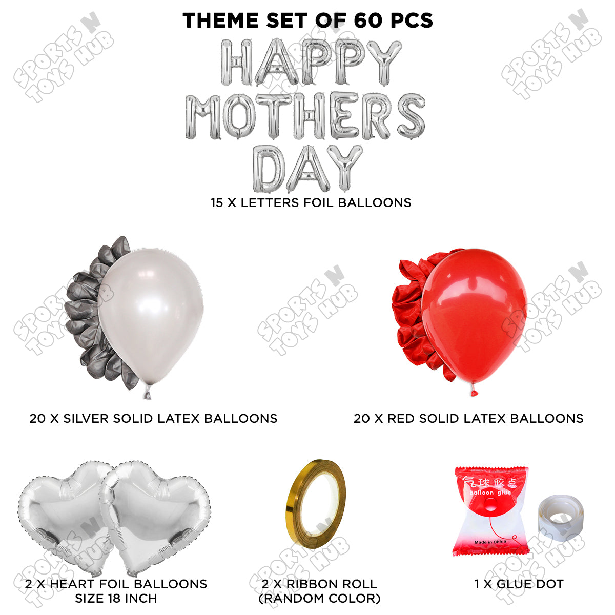 Happy Mothers Day Foil Letter Garland Theme Collection