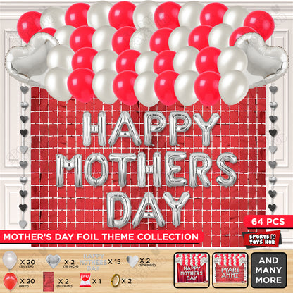 Happy Mothers Day Foil Letter Rectangle Curtain Theme Collection