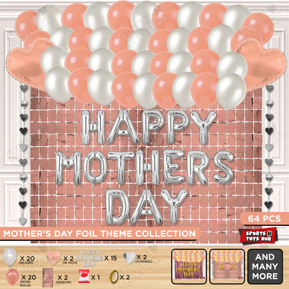 Happy Mothers Day Foil Letter Rectangle Curtain Theme Collection
