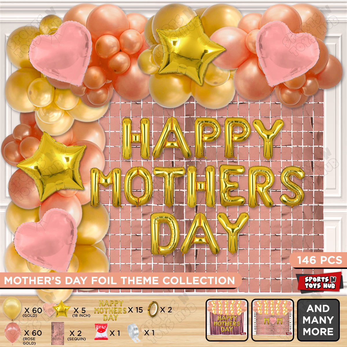 Happy Mothers Day Foil Letter Arch Theme Collection