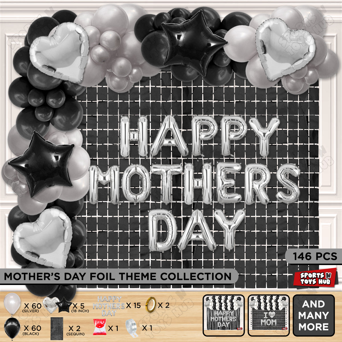 Happy Mothers Day Foil Letter Arch Theme Collection