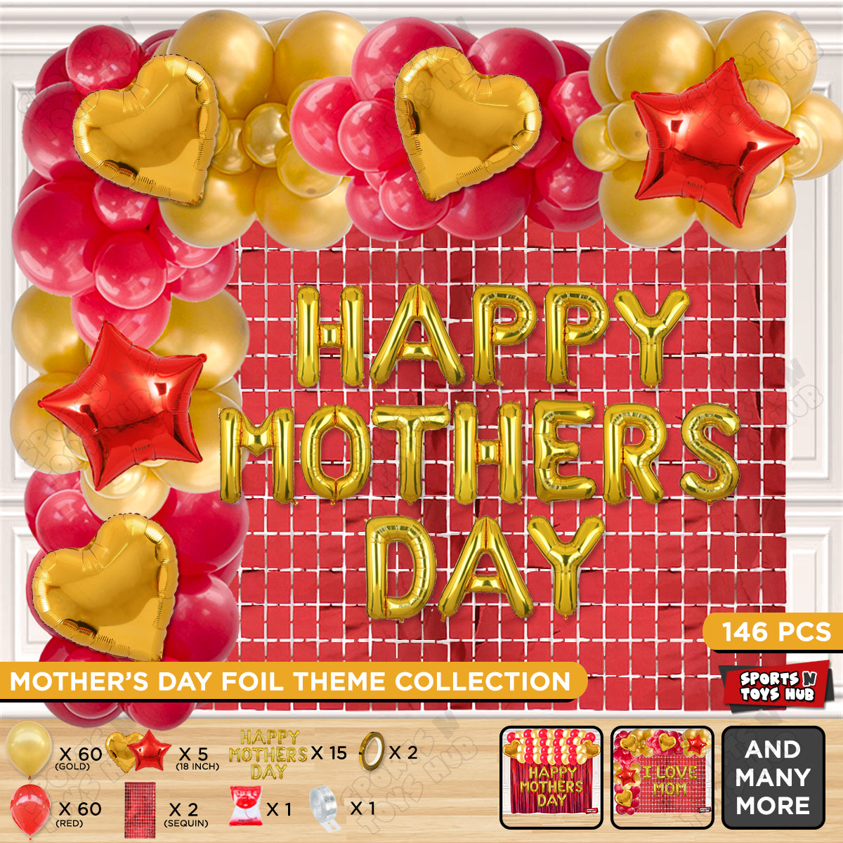 Happy Mothers Day Foil Letter Arch Theme Collection