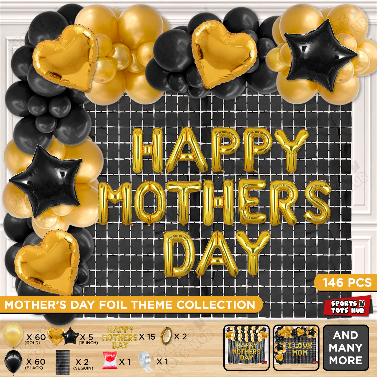 Happy Mothers Day Foil Letter Arch Theme Collection