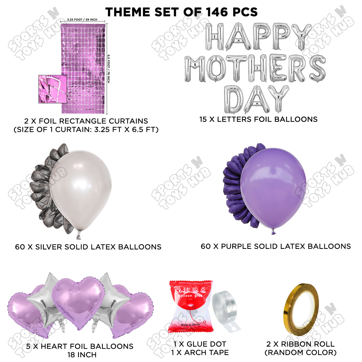 Happy Mothers Day Foil Letter Arch Theme Collection