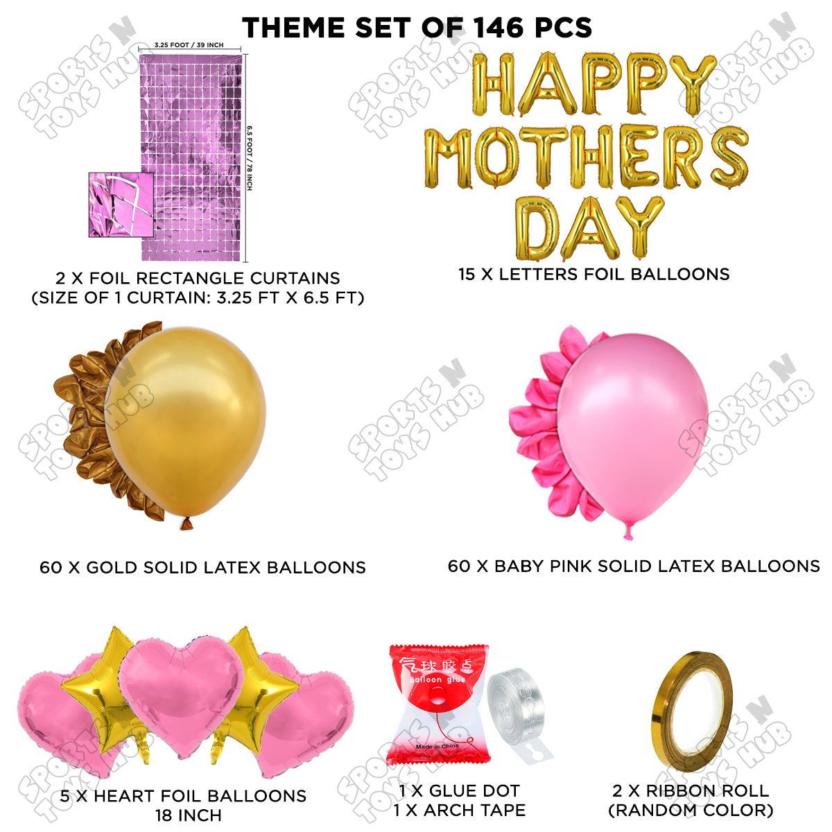 Happy Mothers Day Foil Letter Arch Theme Collection