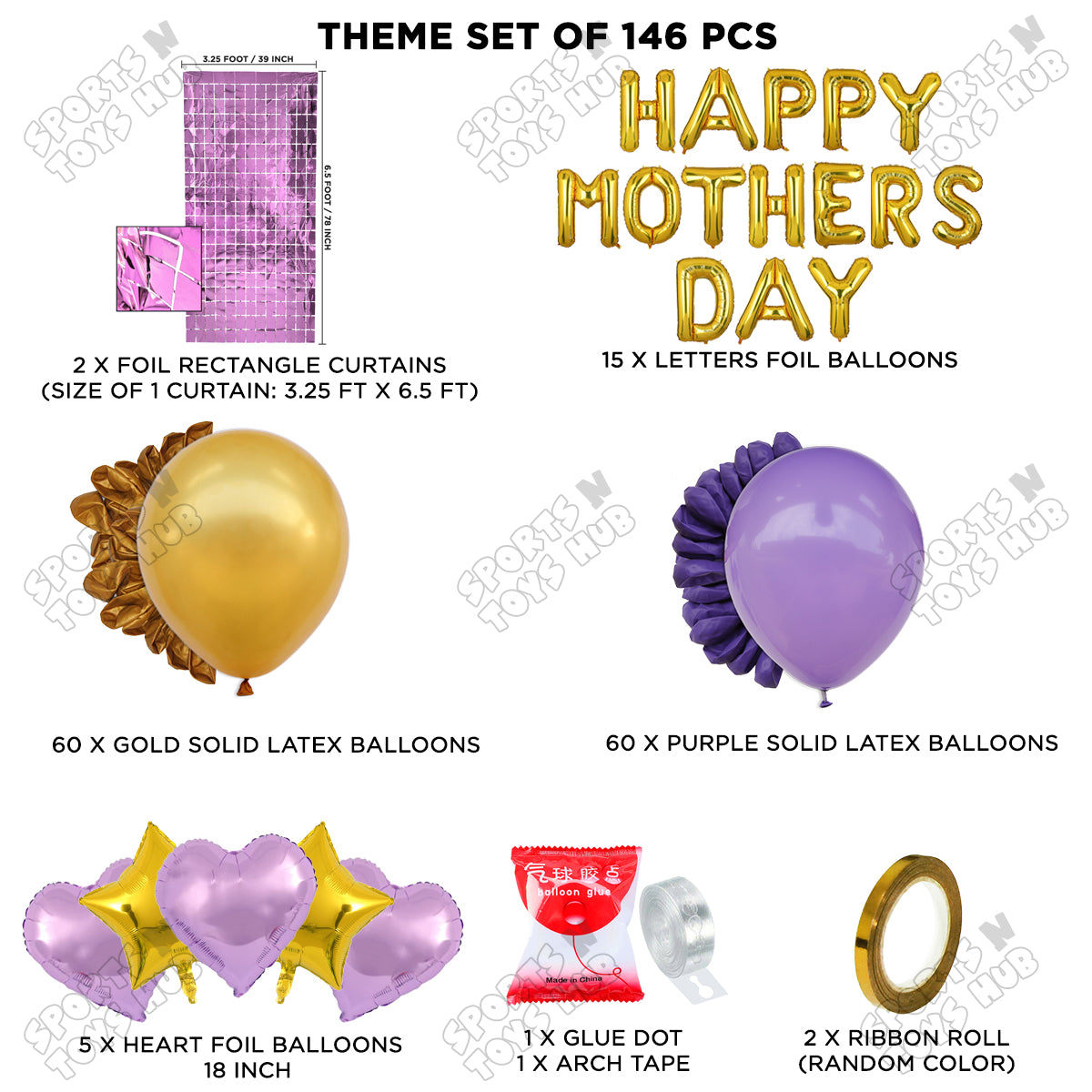 Happy Mothers Day Foil Letter Arch Theme Collection