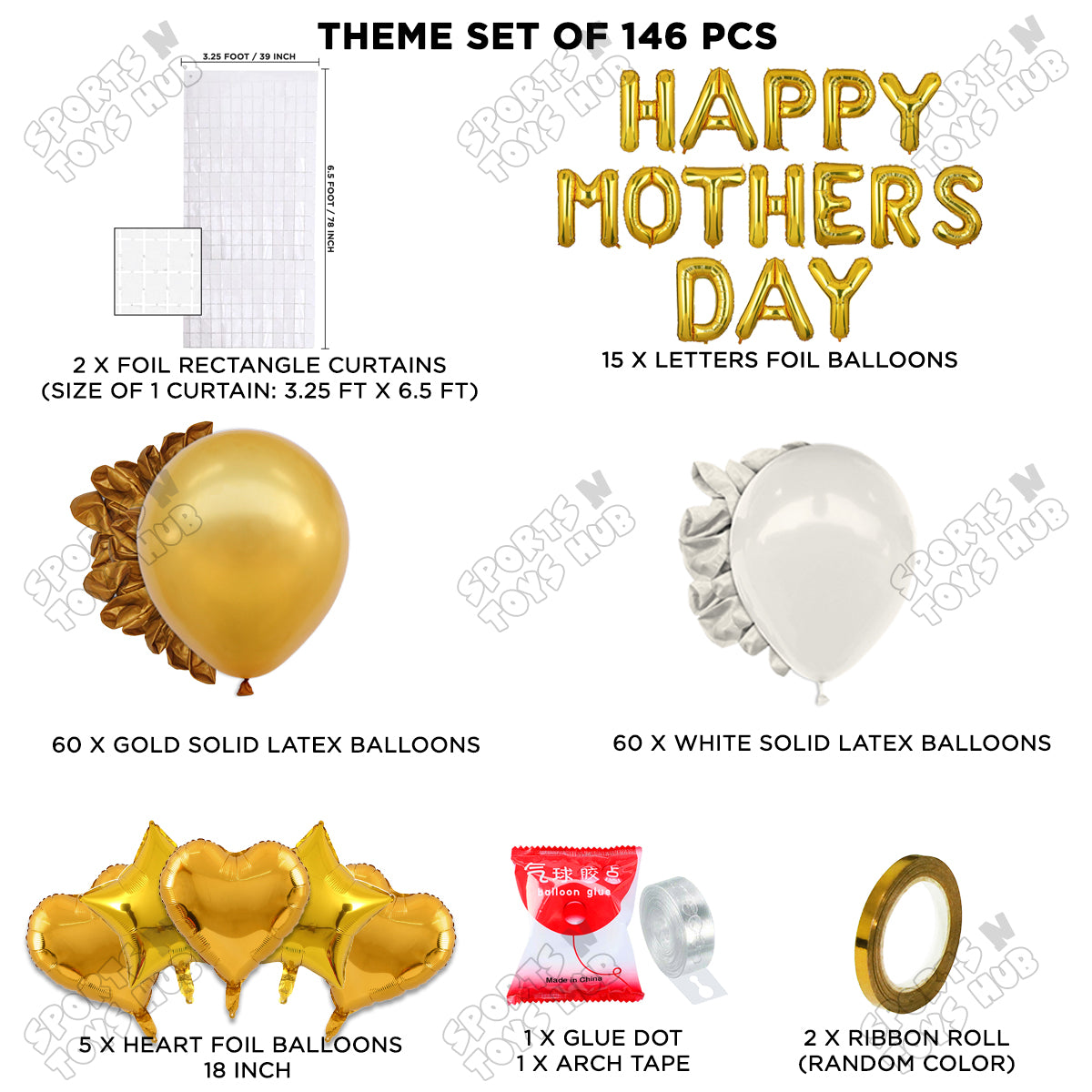 Happy Mothers Day Foil Letter Arch Theme Collection