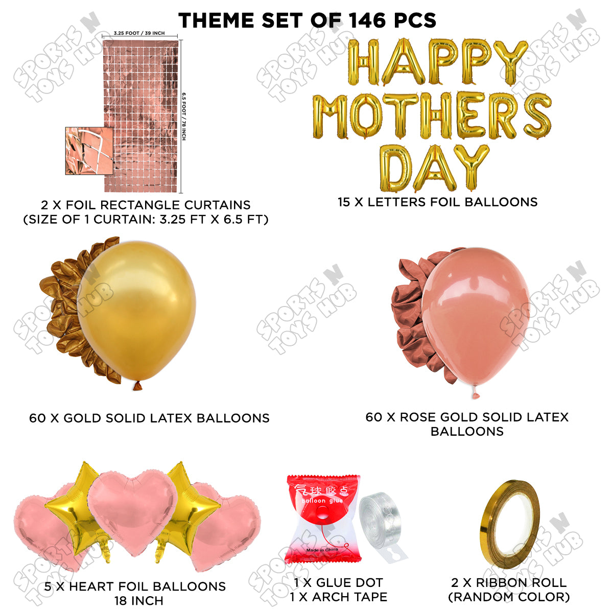 Happy Mothers Day Foil Letter Arch Theme Collection