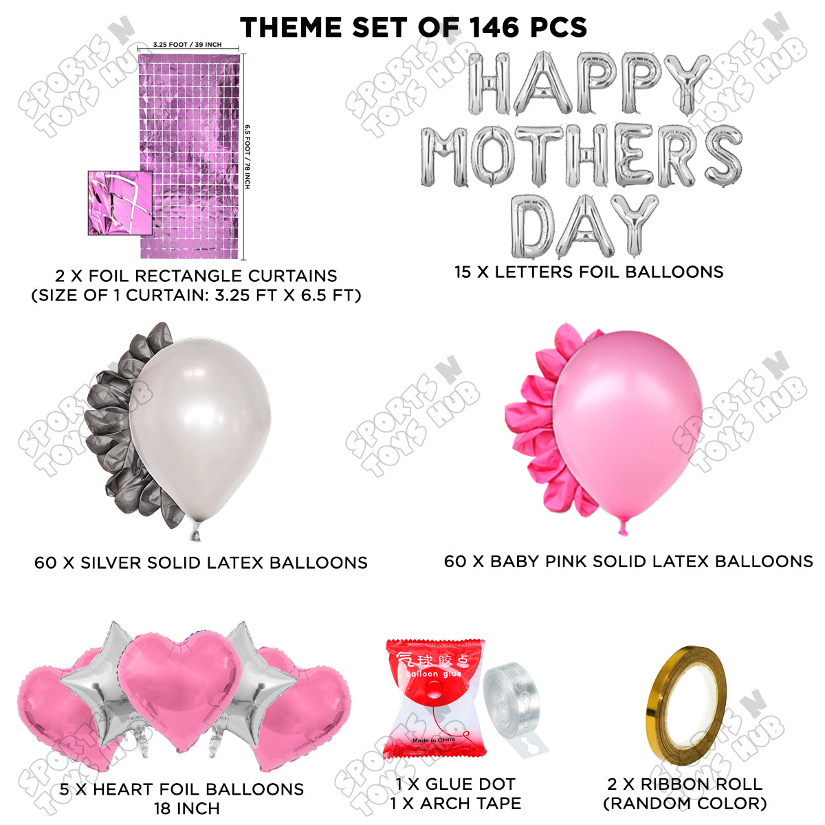 Happy Mothers Day Foil Letter Arch Theme Collection