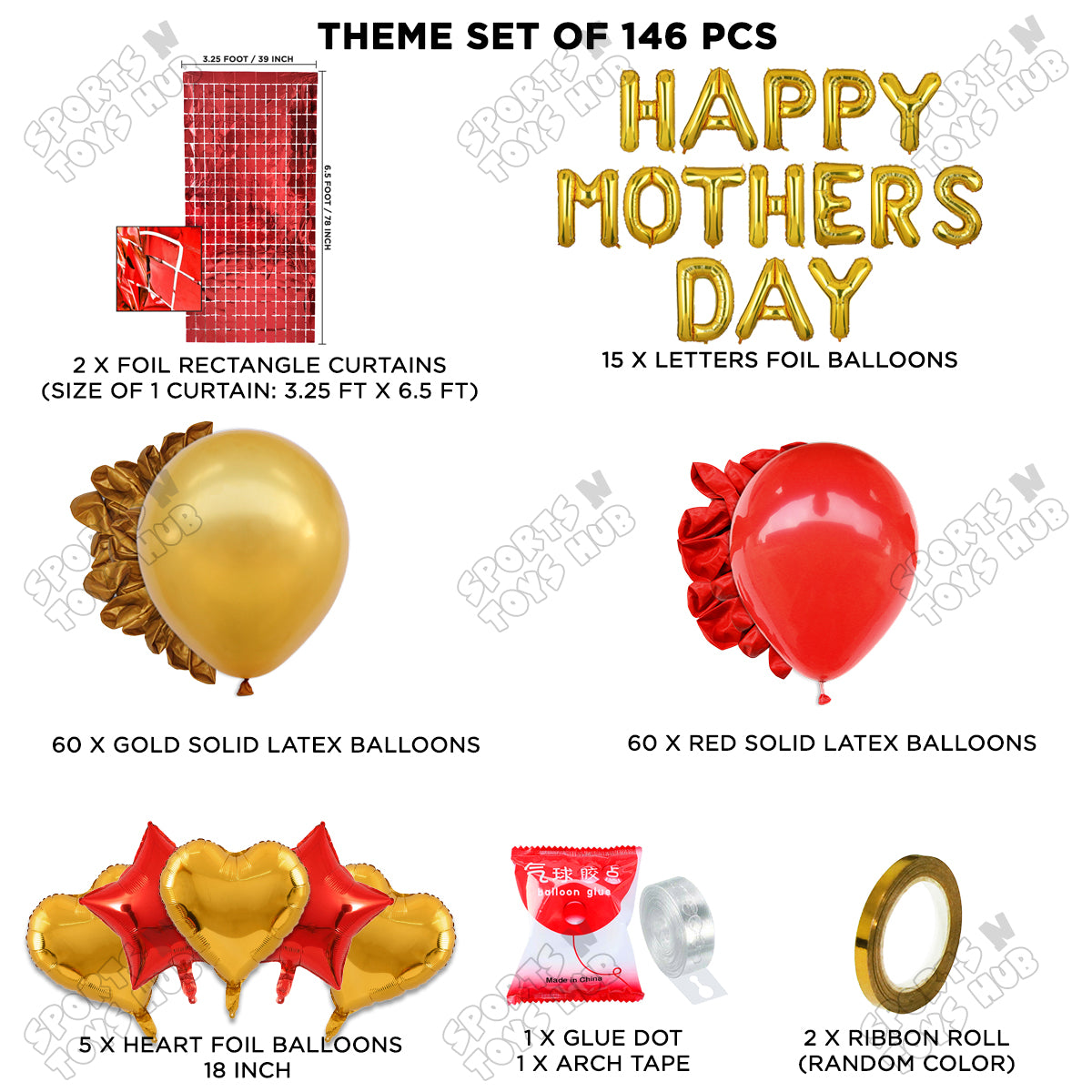 Happy Mothers Day Foil Letter Arch Theme Collection