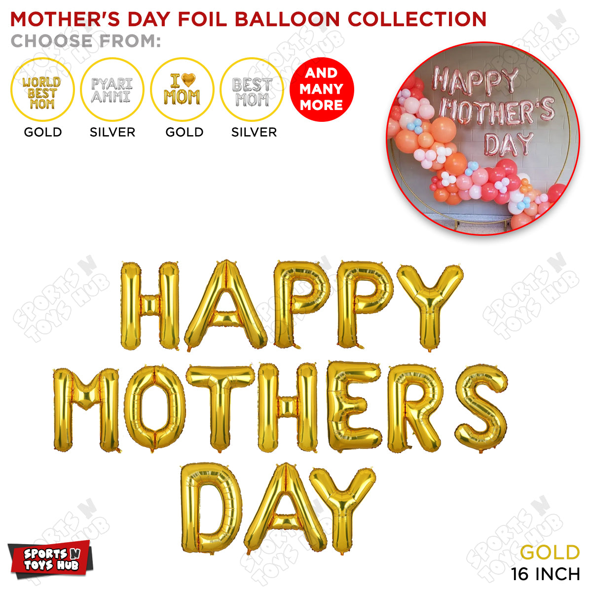 Happy Mothers Day Foil Letter Collection