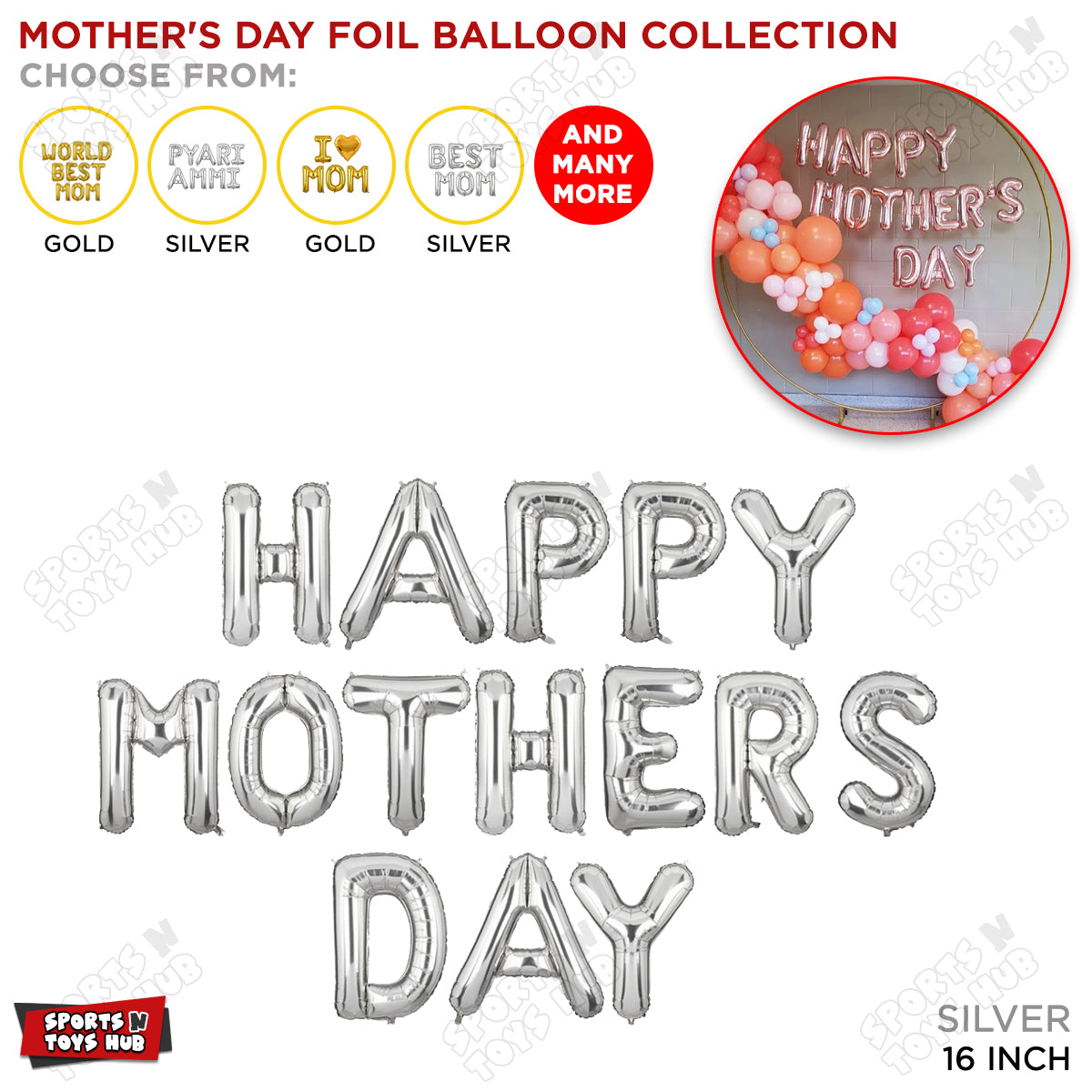 Happy Mothers Day Foil Letter Collection
