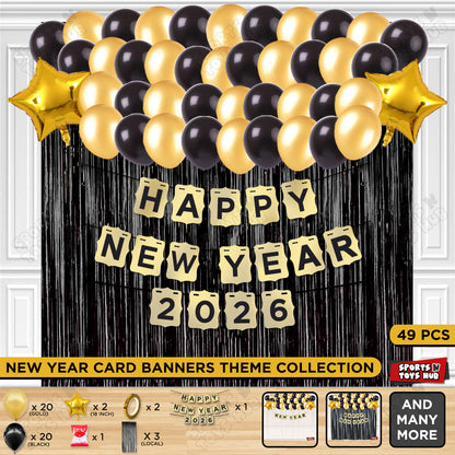 Happy New Year 2026 Card Banner Theme Collection
