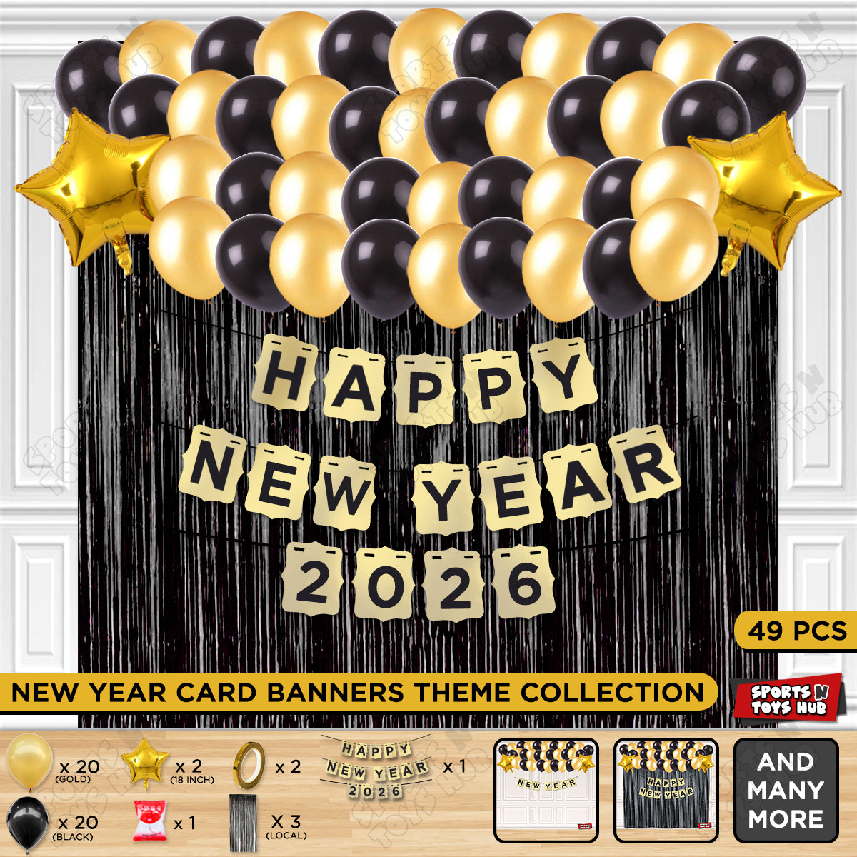 Happy New Year 2026 Card Banner Theme Collection