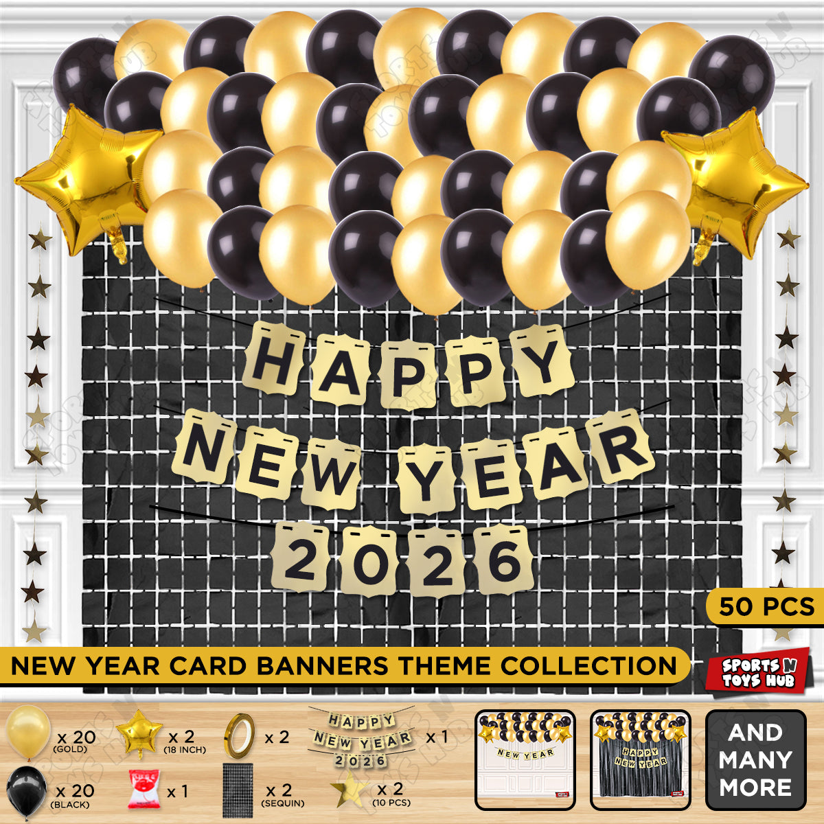 Happy New Year 2026 Card Banner Theme Collection