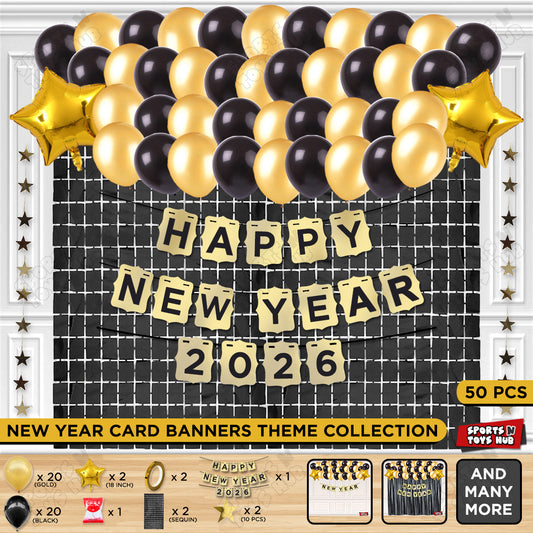 Happy New Year 2026 Card Banner Theme Collection