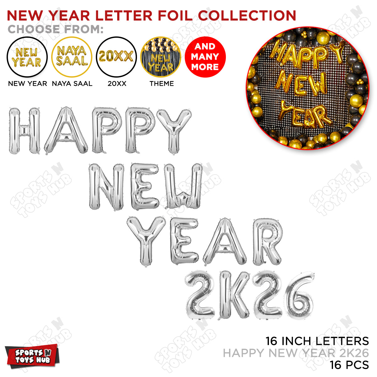 Happy New Year Foil Letter Collection