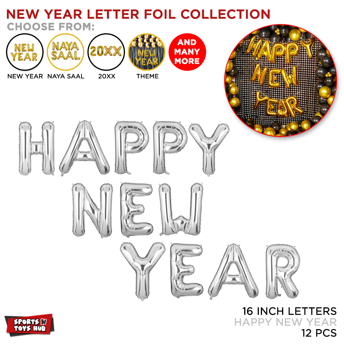 Happy New Year Foil Letter Collection