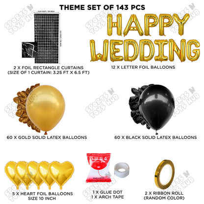 Happy Wedding Foil Letter Theme Collection - Gold