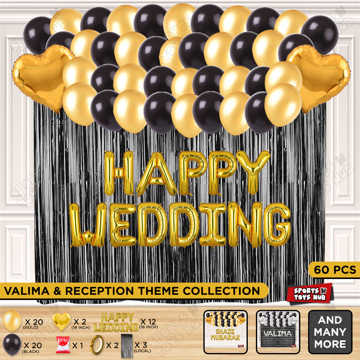 Happy Wedding Foil Letter Theme Collection - Gold