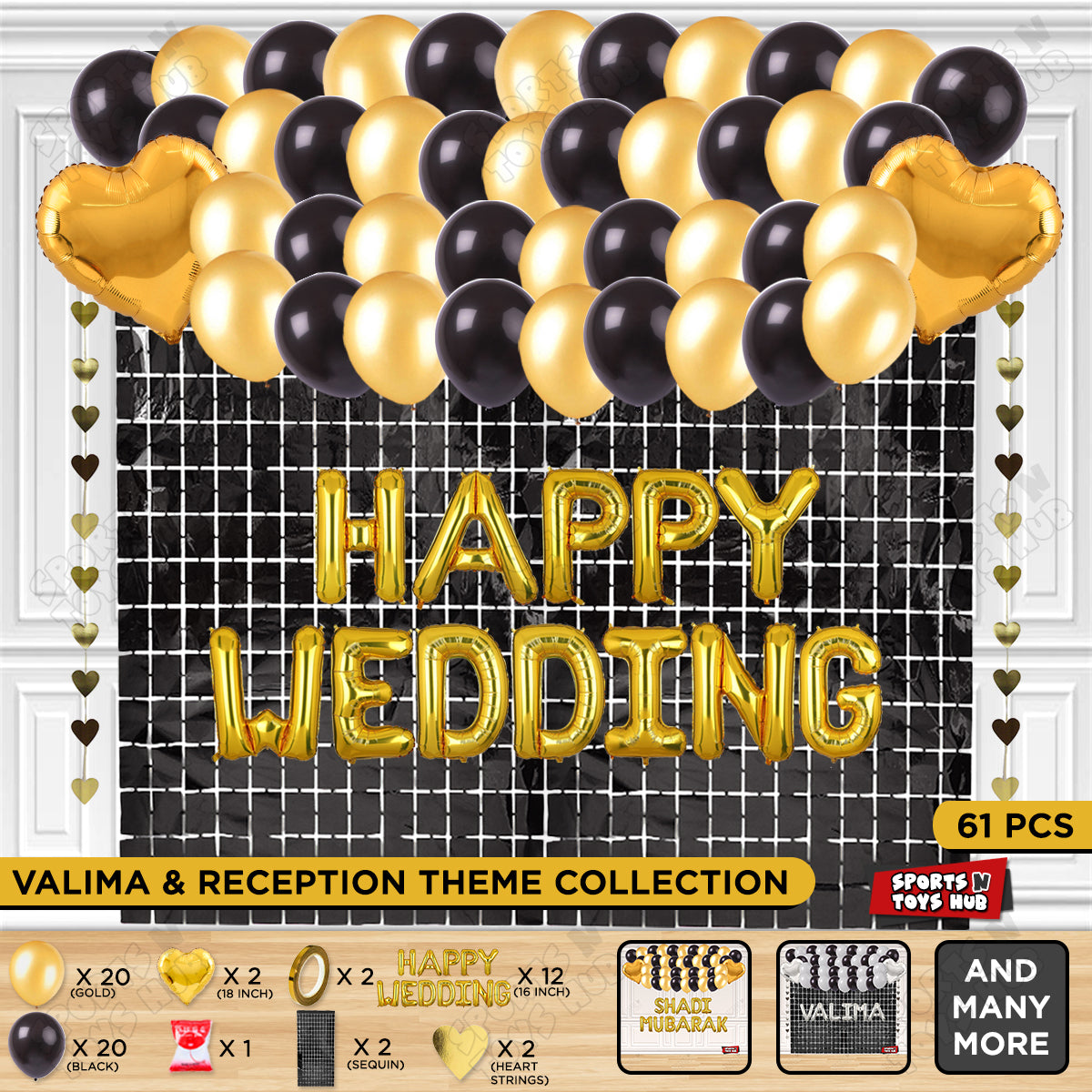 Happy Wedding Foil Letter Theme Collection - Gold