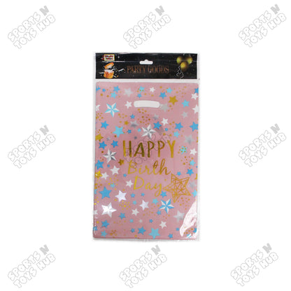 Printed Happy Birthday Goodies Gift Bags - 10 Pcs