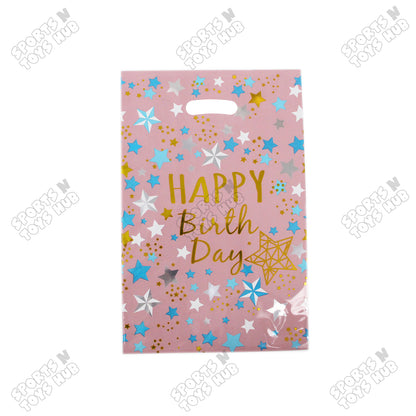 Printed Happy Birthday Goodies Gift Bags - 10 Pcs