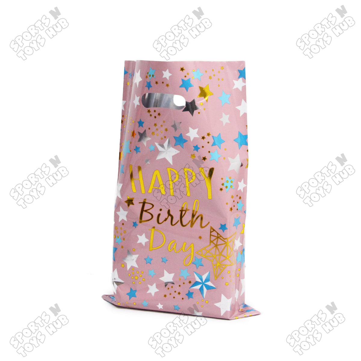 Printed Happy Birthday Goodies Gift Bags - 10 Pcs
