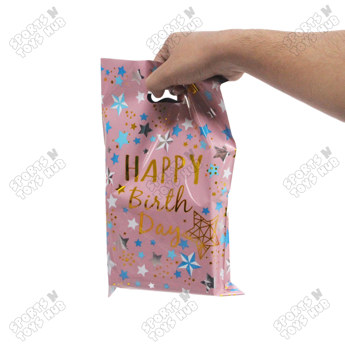 Printed Happy Birthday Goodies Gift Bags - 10 Pcs