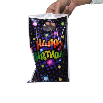 Printed Happy Birthday Goodies Gift Bags - 10 Pcs