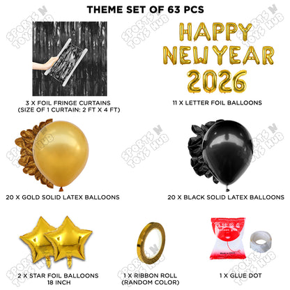 Happy New Year 2026 Foil Letter Theme Collection
