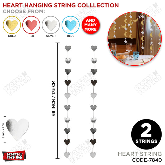 Heart Shape Hanging Strings - Pack Of 2