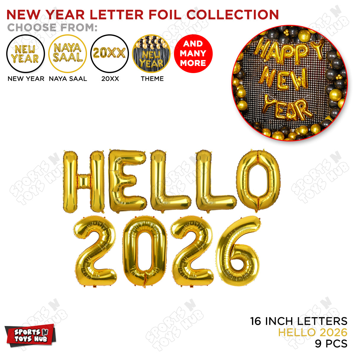 Hello 2026 Foil Letter Collection