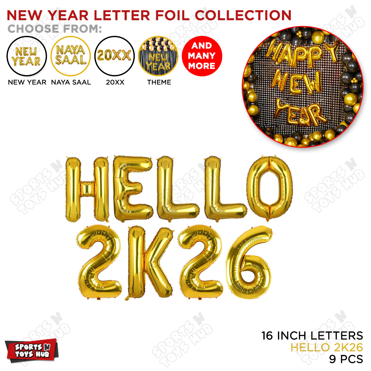 Hello 2026 Foil Letter Collection
