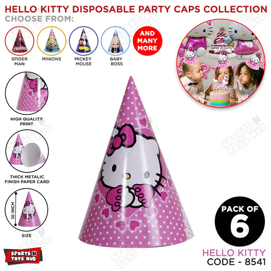 Hello Kitty Cartoons Characters Caps - 6 Pcs