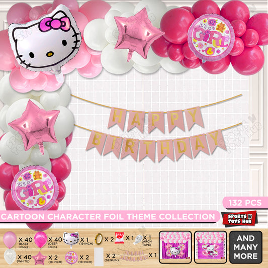 Hell0 Kitty Face Card Banner Arch Theme