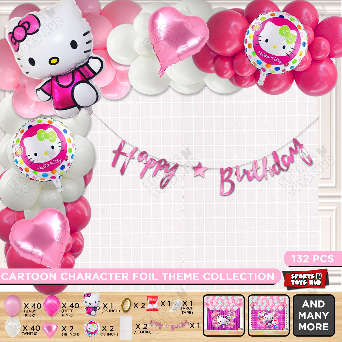 Hell0 Kitty Cursive Card Banner Arch Theme
