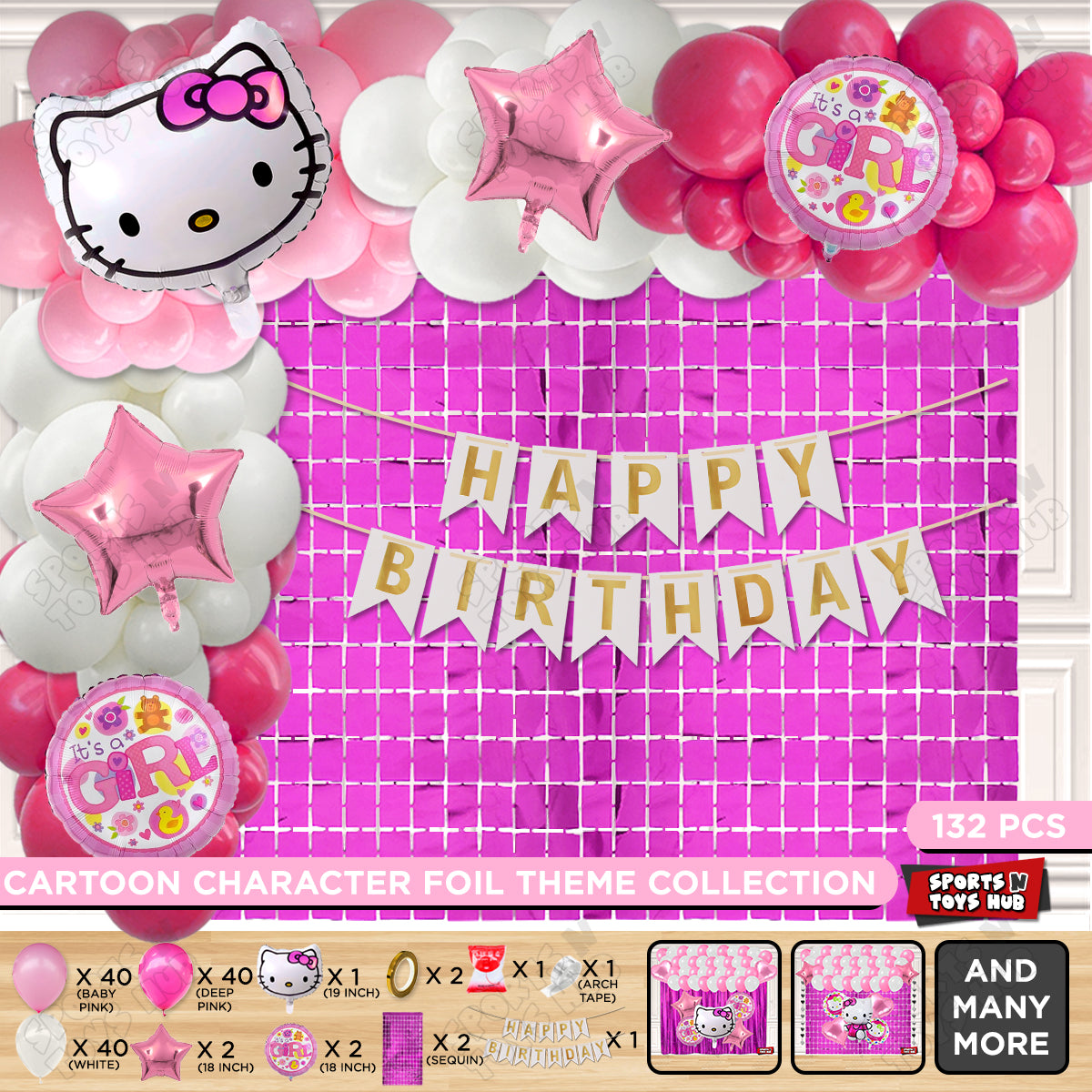 Hell0 Kitty Face Card Banner Arch Theme