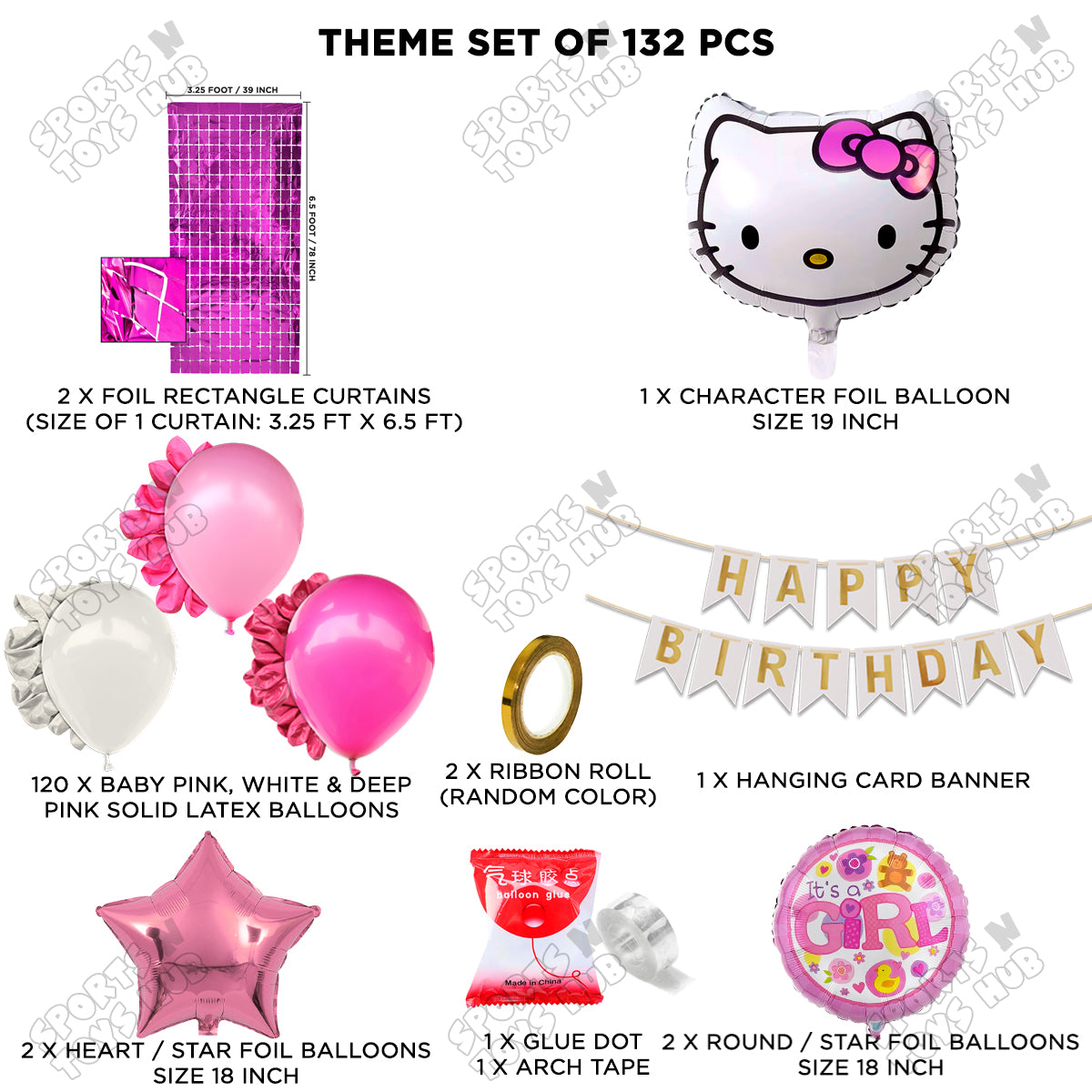 Hell0 Kitty Face Card Banner Arch Theme
