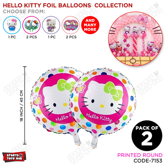 Hello Kitty Printed Round Foil Balloon - Pack Of 2