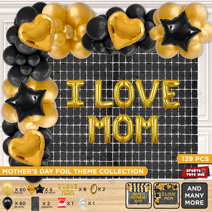 I Love Mom Foil Letter Arch Theme Collection
